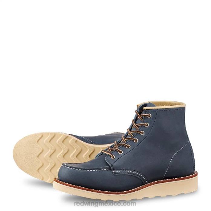 índigoRed Wing heritage - bota corta estilo mocasín clásico de 6 pulgadas para mujer estilo 3383 en piel de vacuno 80P0190