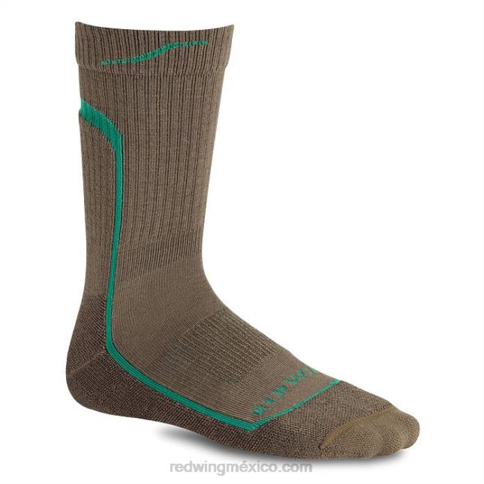 caqui/verde azuladoRed Wing estilo 97673 calcetines de algodón ragg quarter crew - paquete de 2 calcetines de algodón ragg quarter crew para mujer 80P0212