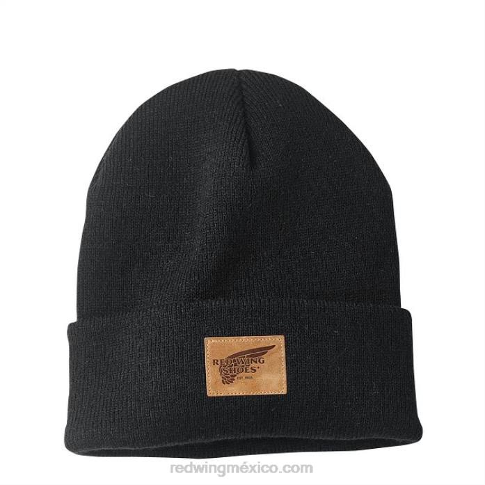 negroRed Wing gorro de punto con logo estilo 97457 gorro de reloj de punto unisex 80P0279