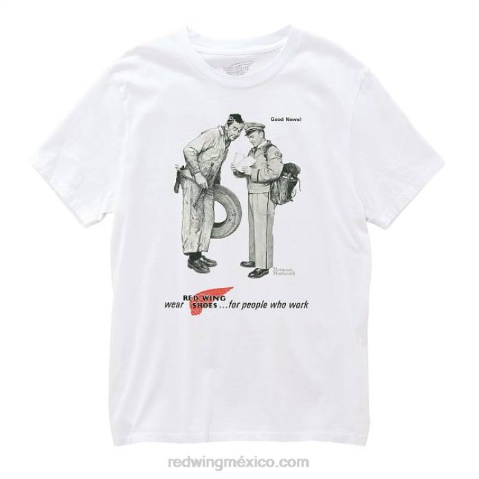 blancoRed Wing camiseta estilo 95080 camiseta unisex de algodón 80P0260