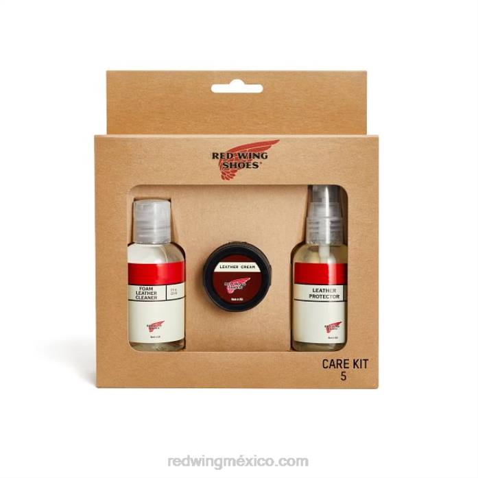 Red Wing kit de cuidado de cuero con acabado liso modelo 98031 kit de cuidado - limpiar, acondicionar, proteger 80P0350