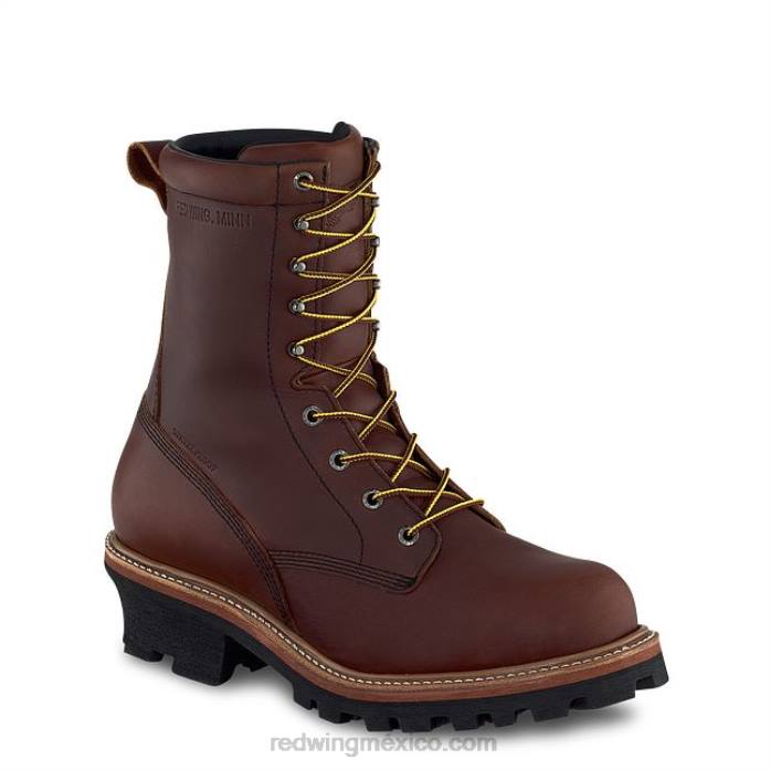 marrónRed Wing bota de trabajo con punta de seguridad de 8 pulgadas para hombre estilo 2233 supersole 80P079