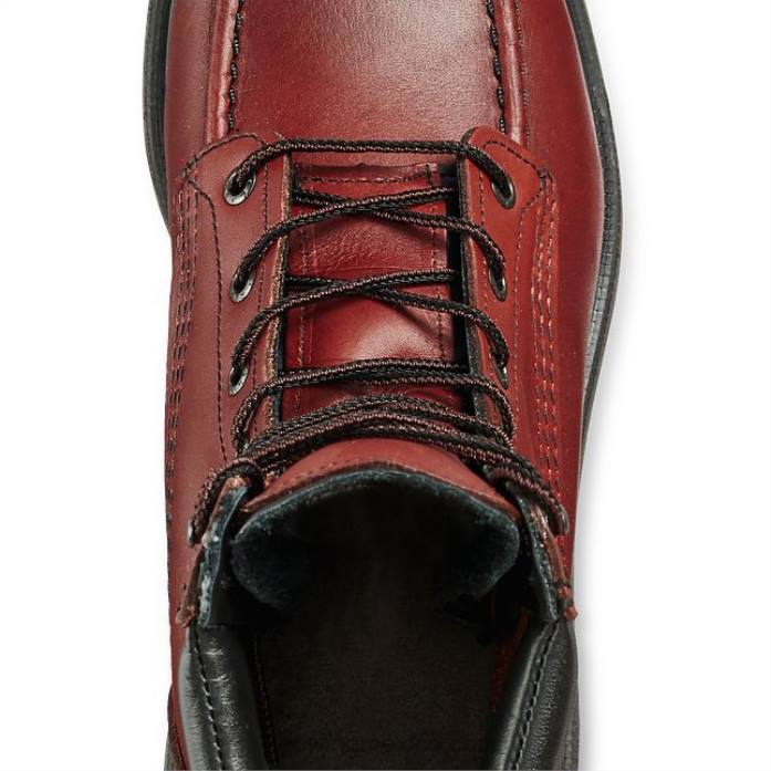 marrónRed Wing botas de trabajo con punta de seguridad impermeables boa de 6 pulgadas para hombre estilo 4216 flexbond 80P0117