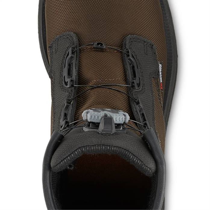 marrónRed Wing botas de trabajo impermeables con punta de seguridad de 6 pulgadas para hombre estilo 4423 crv 80P072