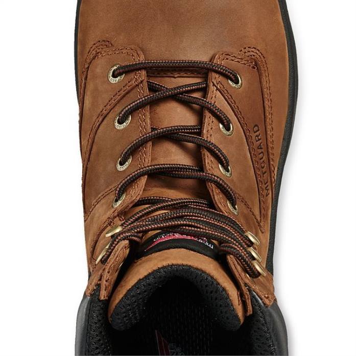 marrónRed Wing trabajo - estilo 4433 supersole bota metguard impermeable para hombre de 6 pulgadas con punta de seguridad 80P087
