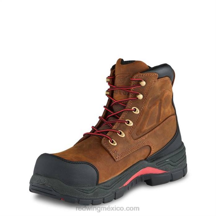 marrónRed Wing trabajo - estilo 4436 supersole para hombre de 11 pulgadas resistente al agua con punta de seguridad metguard bota sin cordones 80P0120