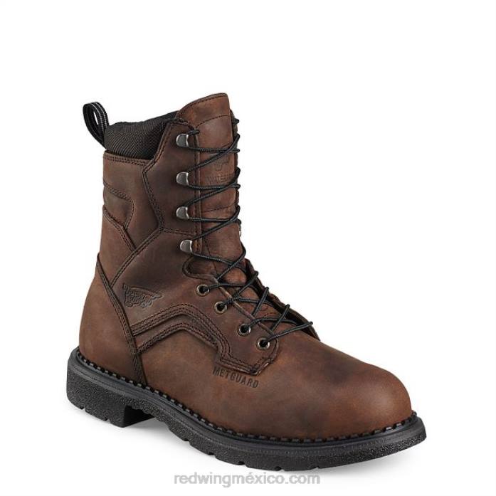 marrónRed Wing trabajo - estilo 604 supersole 2.0 bota de punta blanda impermeable para hombre de 6 pulgadas 80P070