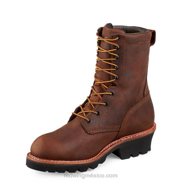 marrónRed Wing trabajo - estilo 6617 tradesman bota de seguridad impermeable con cremallera lateral para hombre de 6 pulgadas 80P085