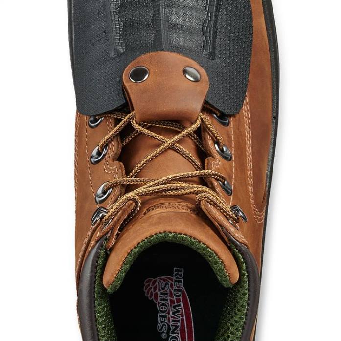 marrónRed Wing trabajo - estilo 6674 truhiker botas impermeables para excursionistas con punta de seguridad para hombres de 6 pulgadas 80P0112