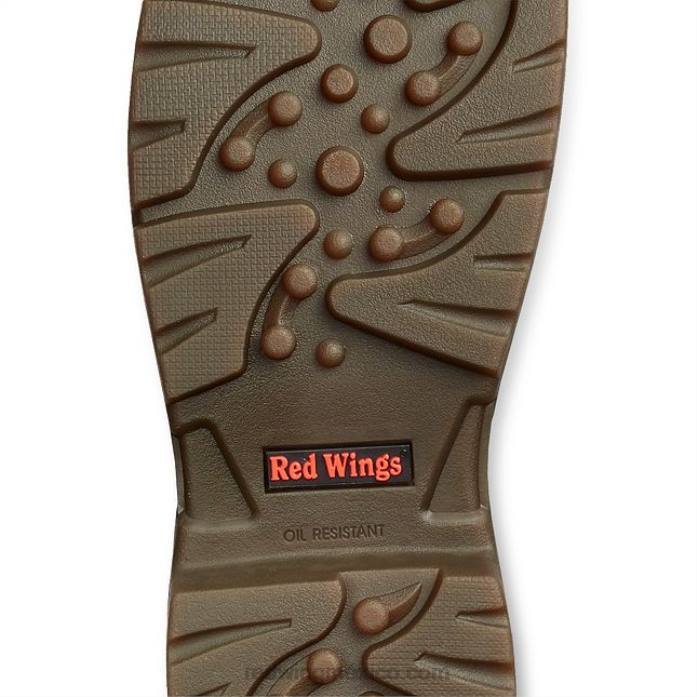 marrónRed Wing trabajo - estilo 6674 truhiker botas impermeables para excursionistas con punta de seguridad para hombres de 6 pulgadas 80P0112