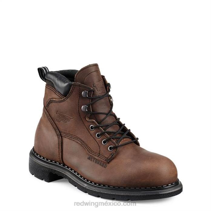 marrónRed Wing work - bota estilo 1412 supersole 2.0 para hombre de 8 pulgadas con punta blanda, resistente al agua y con aislamiento 80P088