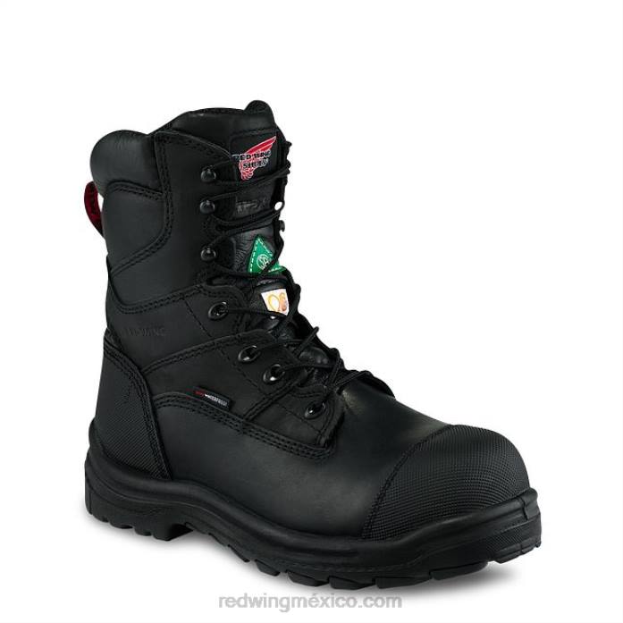 negroRed Wing botas de trabajo con punta de seguridad impermeables y aisladas de 6 pulgadas para hombre estilo 2260 king toe 80P076
