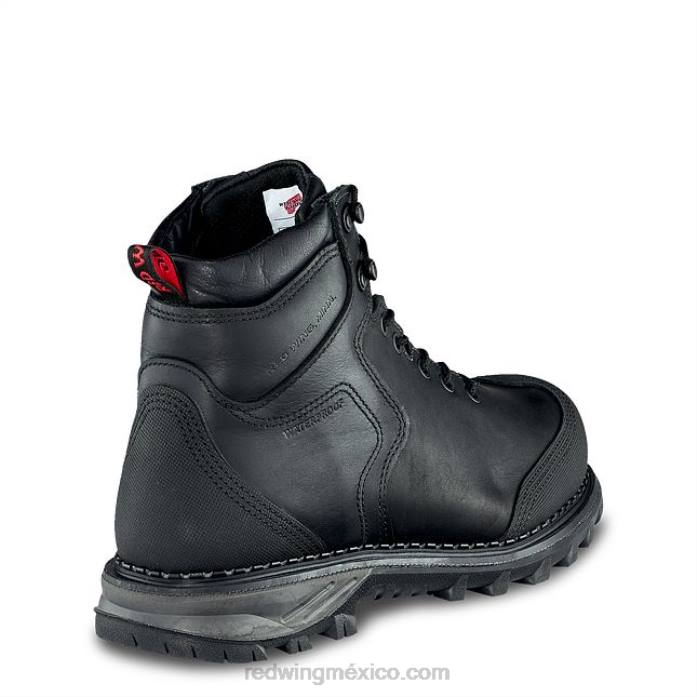 negroRed Wing botas de trabajo impermeables con punta de seguridad de 6 pulgadas para hombre estilo 2410 burnside 80P0108