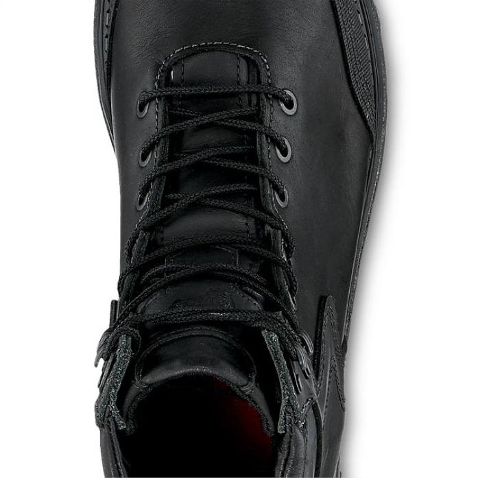 negroRed Wing botas de trabajo impermeables con punta de seguridad de 6 pulgadas para hombre estilo 2410 burnside 80P0108